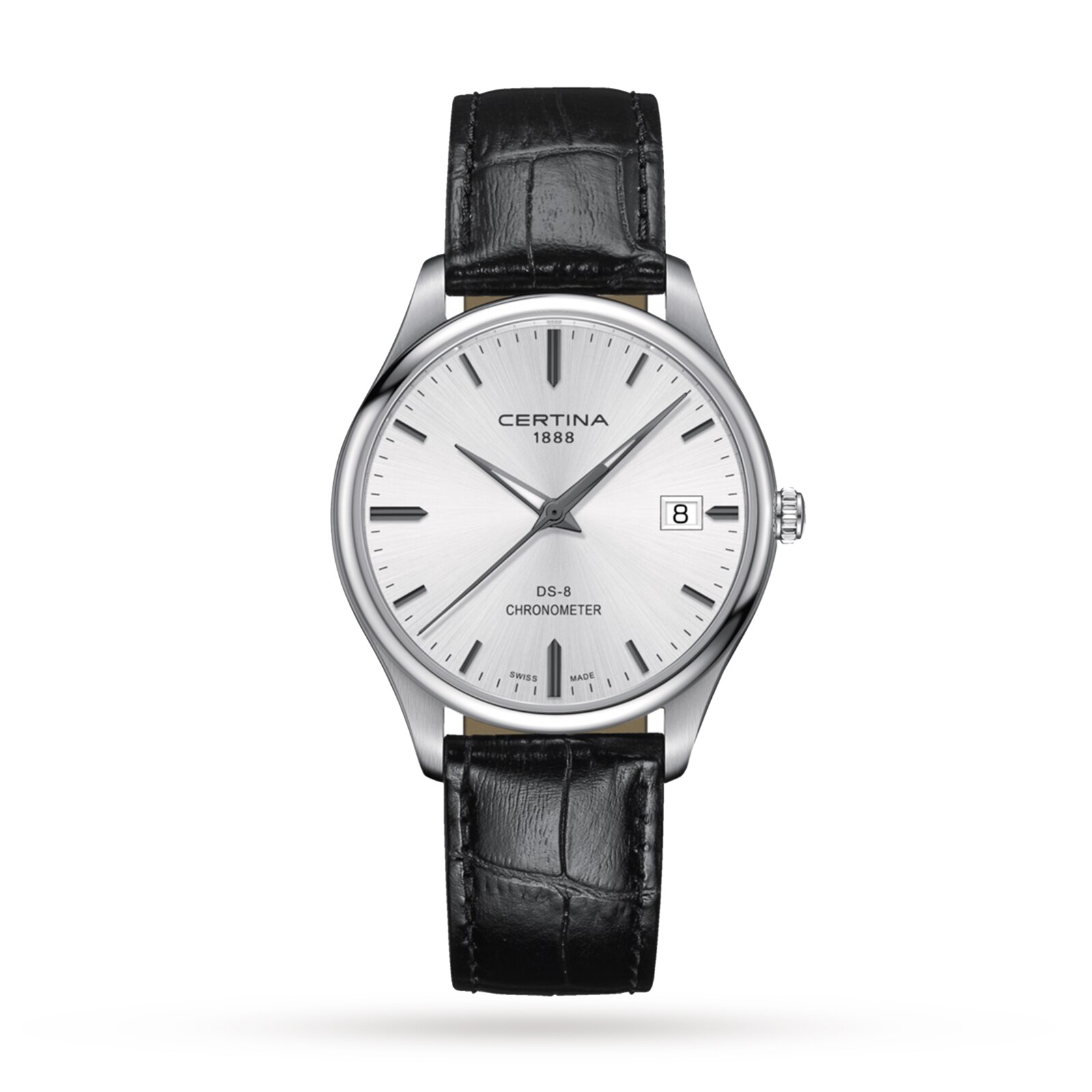 Certina DS-8 Quartz Silver Leather 40.2mm Certina DS-8 Quartz Silver Leather 40.2mm