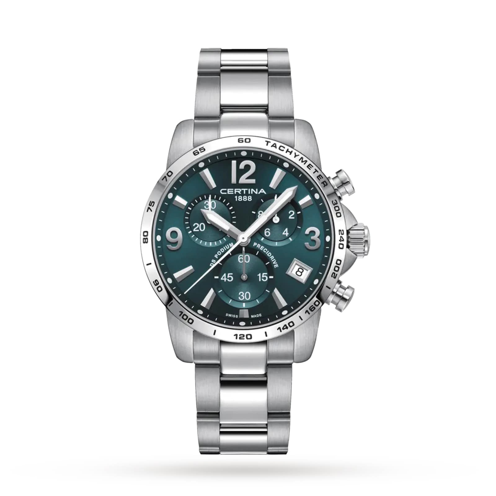 Certina DS Podium Chronograph 1/10 Sec 41mm Mens Watch Green Certina DS Podium Chronograph 1/10 Sec 41mm Mens Watch Green