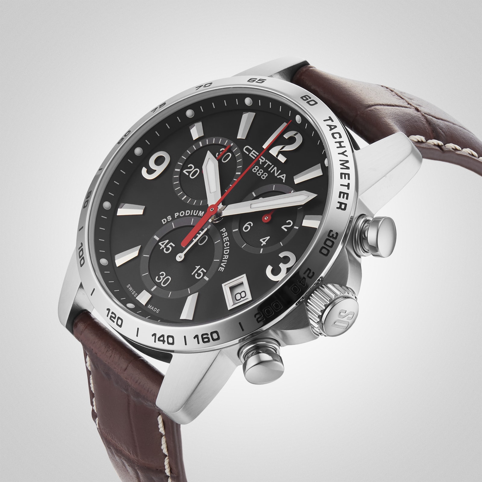 Certina DS Podium Chronograph 1/10 Sec 41mm Mens Watch Black Certina DS Podium Chronograph 1/10 Sec 41mm Mens Watch Black