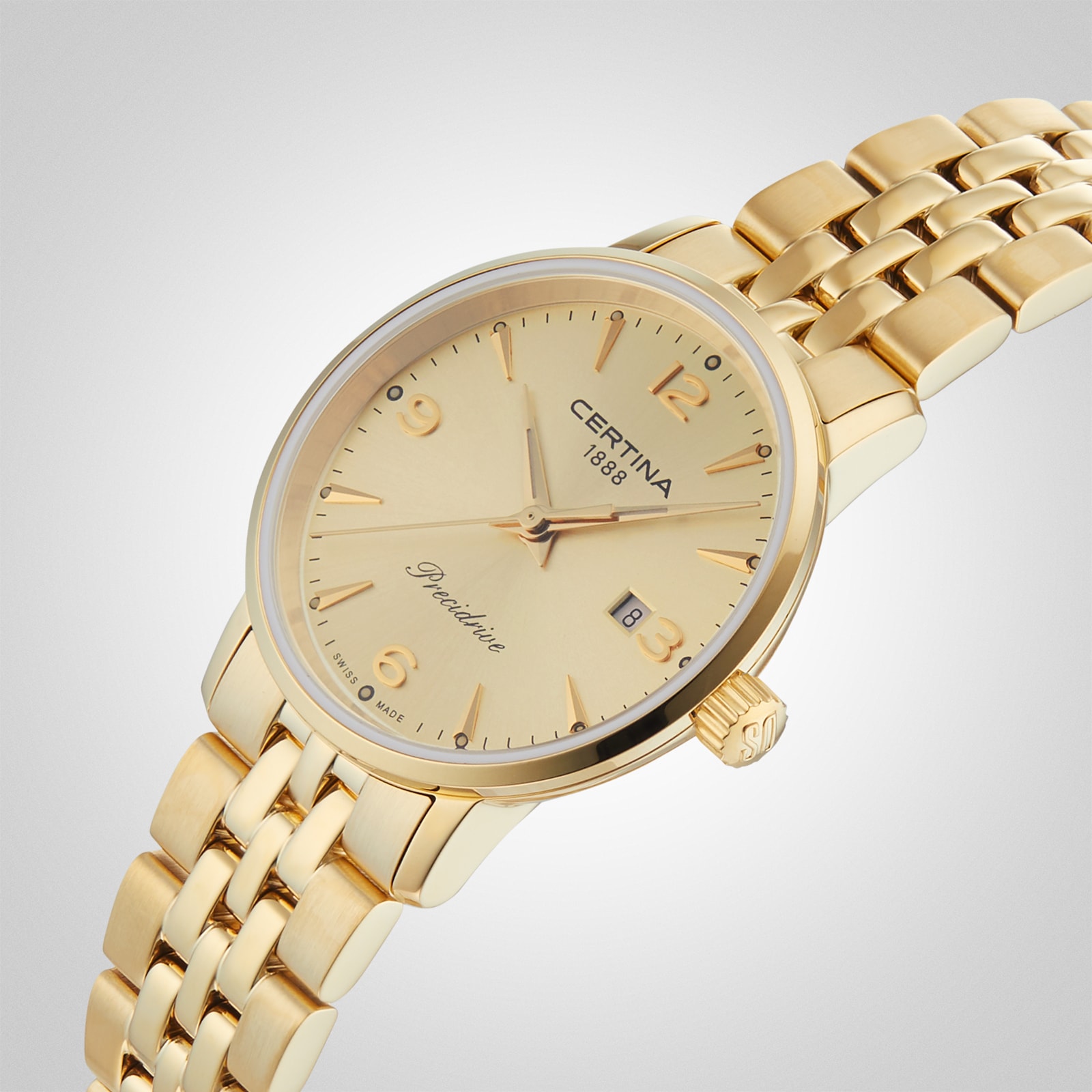 Certina DS Caimano Quartz PVD Coating, 316L Stainless Steel Ladies ...