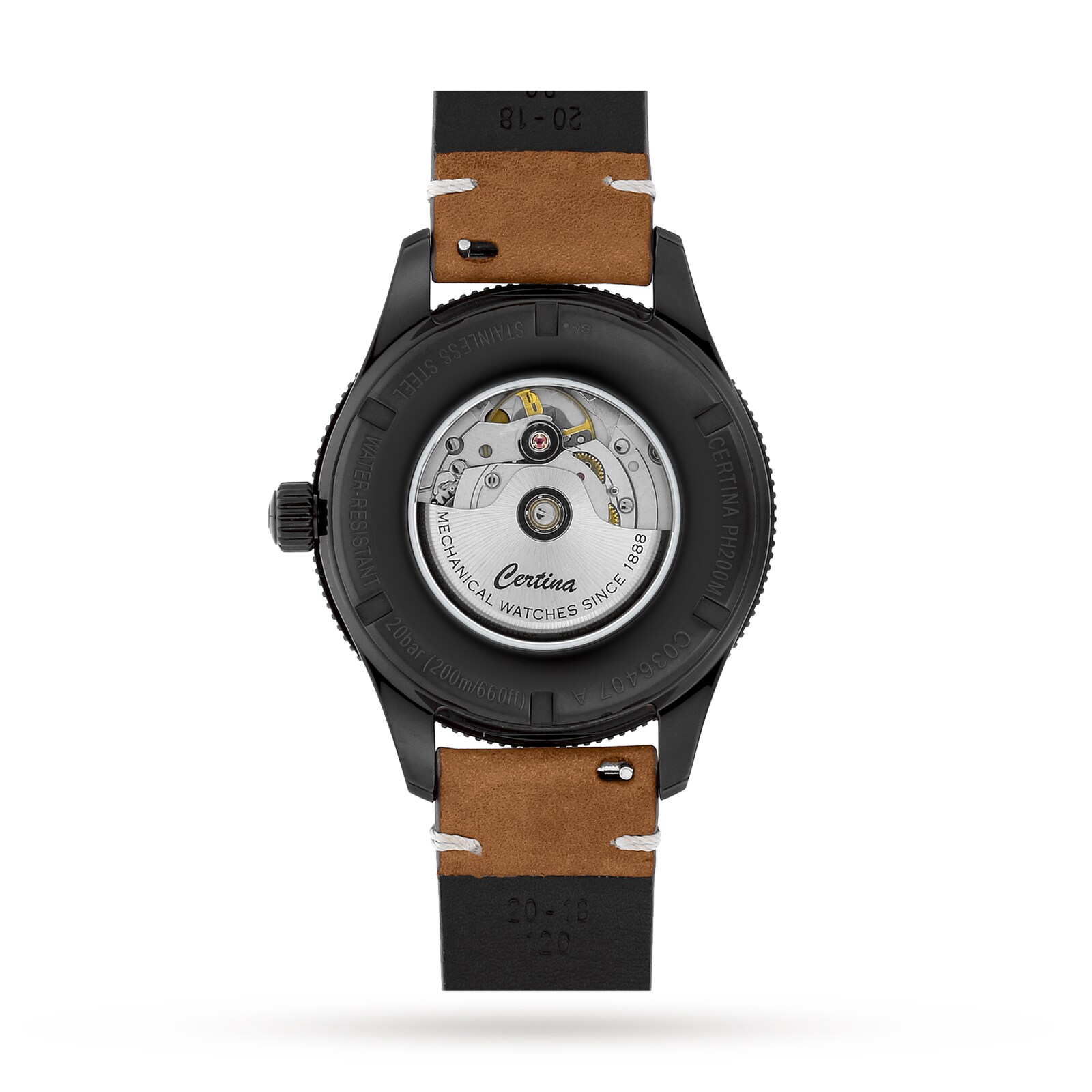 Certina DS PH200M Automatic Black Quick-Release System, Leather 42.8mm