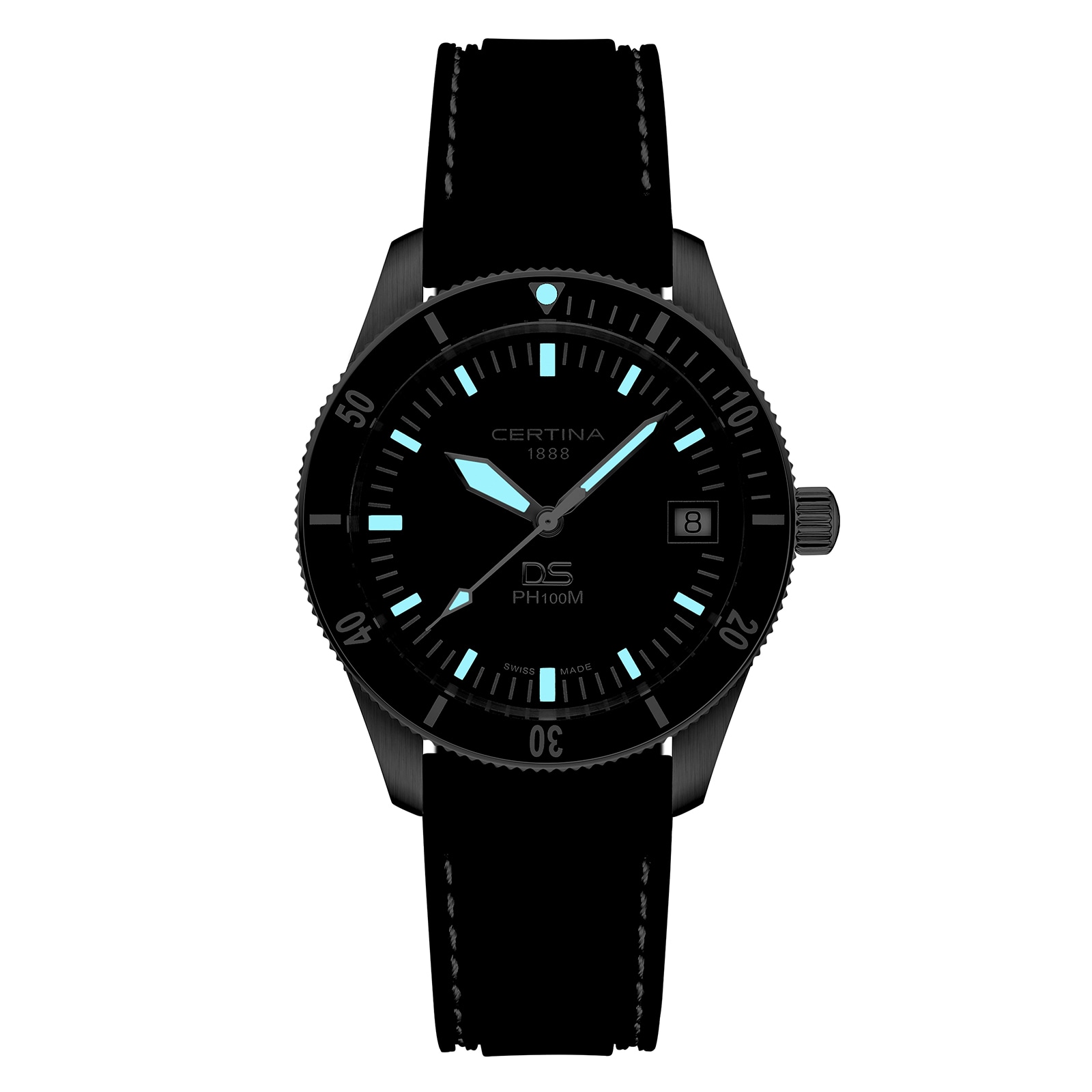 Certina DS PH100 40.5mm Unisex Watch Black Certina DS PH100 40.5mm Unisex Watch Black