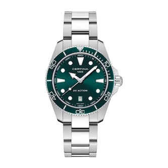 Certina DS Action 40mm, Stainless Steel, Green Dial
