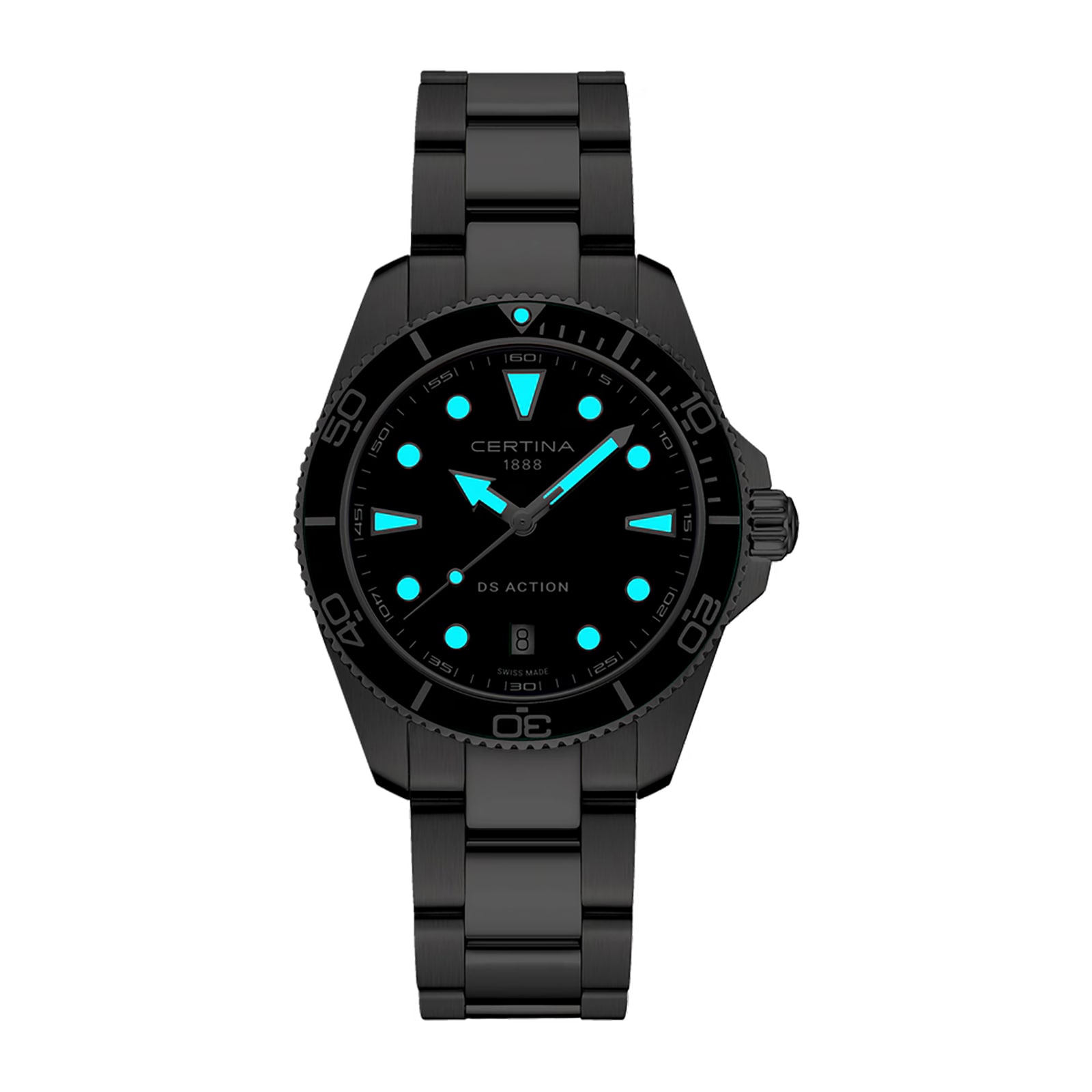 Certina DS Action 40mm, Stainless Steel, Green Dial