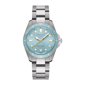 Certina DS Action 40mm, Titanium, Blue Dial