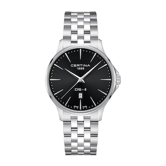 Certina DS-8 Gent 40mm, Stainless Steel, Black Dial