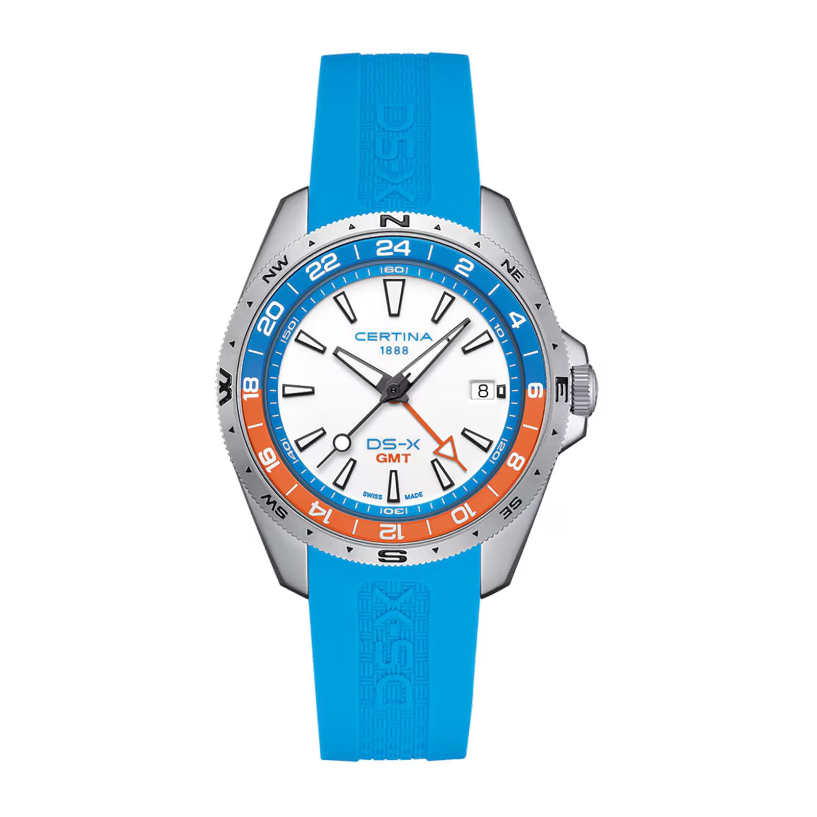 Certina DS-X GMT 41mm Unisex Watch White Certina DS-X GMT 41mm Unisex Watch White