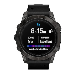 Garmin epix™ Pro (Gen 2) – Sapphire Edition 47mm Carbon Grey DLC Titanium with Black Leather Band Smart Watch