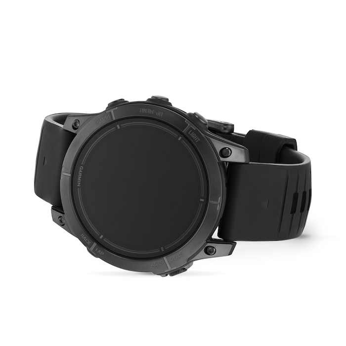 Garmin epix™ Pro (Gen 2) – Sapphire Edition 47mm Carbon Grey DLC Titanium with Black Leather Band Smart Watch