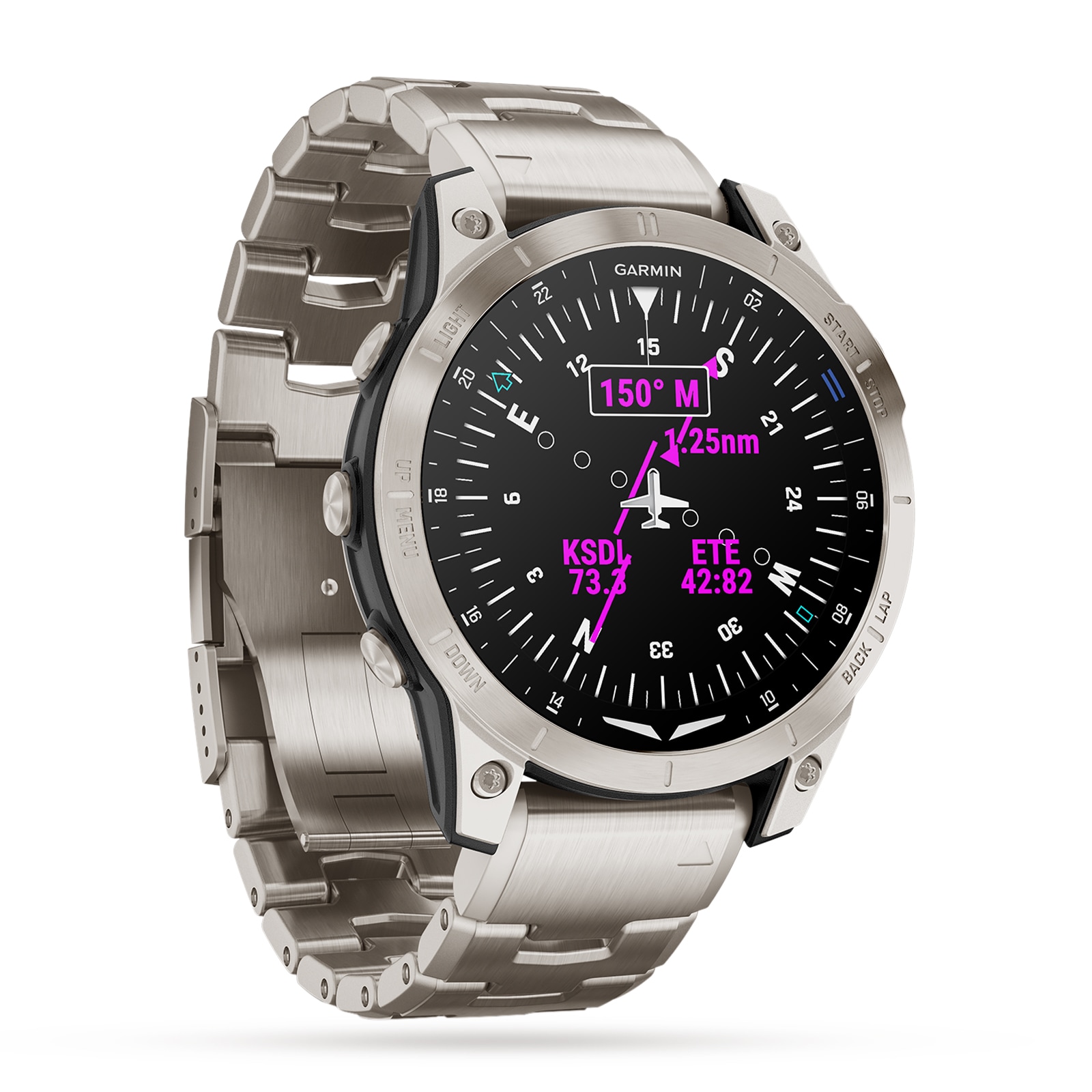 Garmin D2 Mach 1 Aviator Smartwatch 47mm Titanium Bracelet