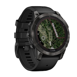 Garmin Fēnix® 7 Pro – Sapphire Solar Edition Carbon Grey DLC Titanium with Black Band 47mm Smart Watch