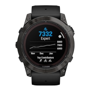 Garmin Fēnix® 7X Pro – Sapphire Solar Edition Carbon Grey DLC Titanium with Black Band 51mm Smart Watch