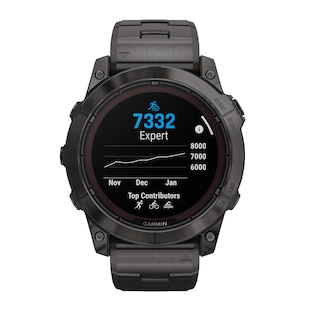 Garmin Fēnix® 7X Pro – Sapphire Solar Edition Carbon Gray DLC Titanium with Vented Titanium Bracelet 51mm Smart Watch