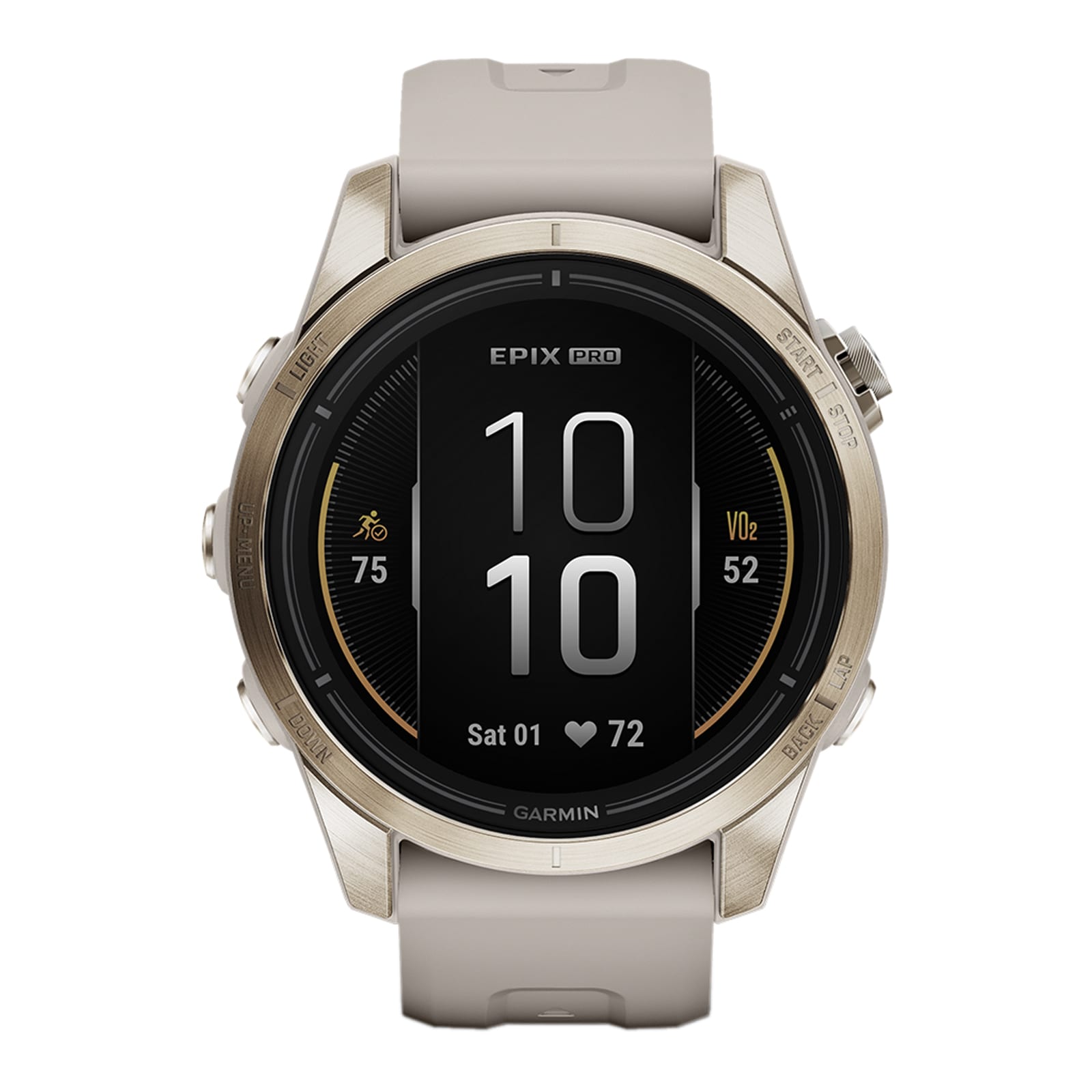 Garmin epix™ Pro (Gen 2) – Sapphire Edition 42mm Soft Gold with Light Sand Band Smart Watch Garmin epix™ Pro (Gen 2) – Sapphire Edition 42mm Soft Gold with Light Sand Band Smart Watch
