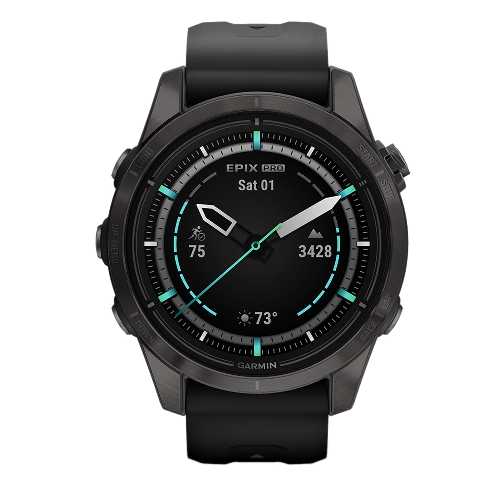 epixâ„¢ Pro (Gen 2) â€“ Sapphire Edition 42mm Carbon Grey DLC Titanium with Black Band Smart Watch