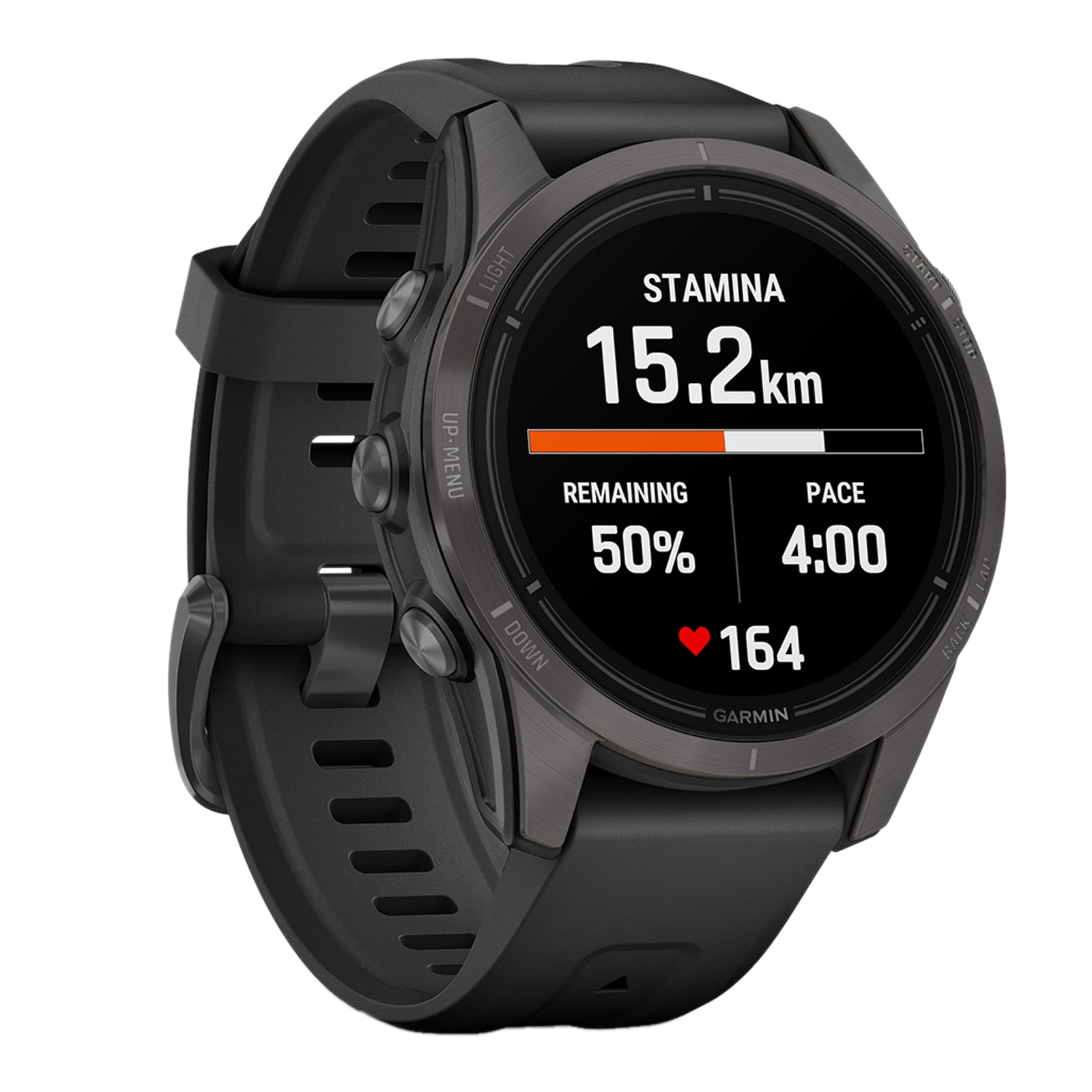 Garmin epix™ Pro (Gen 2) – Sapphire Edition 42mm Carbon Grey DLC Titanium with Black Band Smart Watch