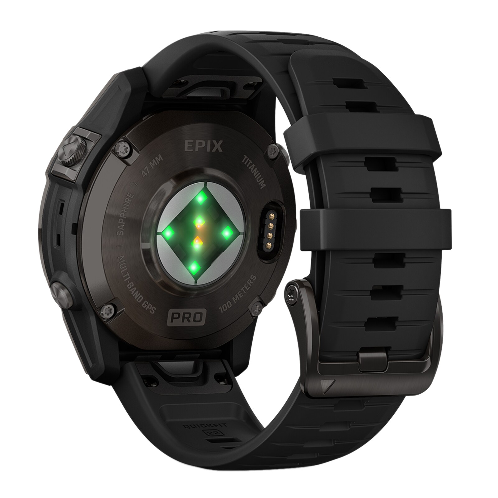 Garmin epix™ Pro (Gen 2) – Sapphire Edition 47mm Carbon Grey DLC Titanium with Black Band Smart Watch