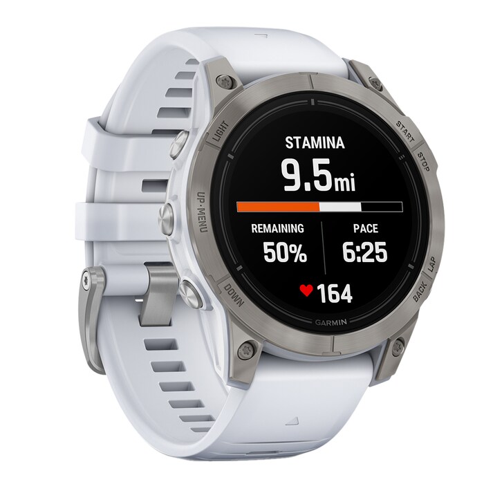 Garmin epix™ Pro (Gen 2) – Sapphire Edition 47mm Titanium with Whitestone Band