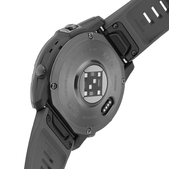Garmin epix™ Pro (Gen 2) – Sapphire Edition 51mm Carbon Grey DLC Titanium with Chestnut Leather Band Smart Watch