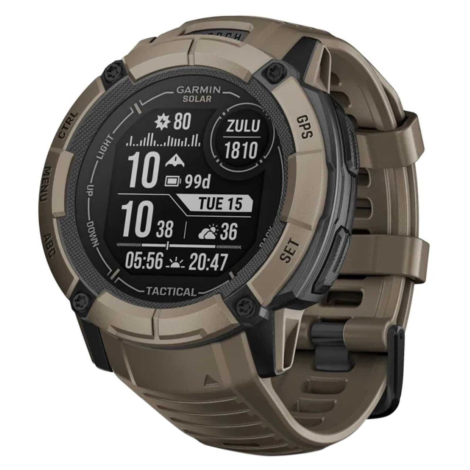 Garmin Instinct 2X Solar Tactical Edition 50mm Unisex Smart Watch Tan