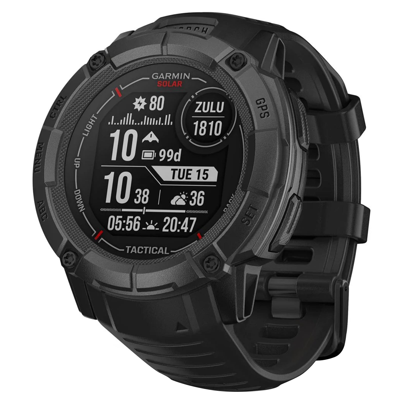 Garmin Instinct 2X Solar Tactical Edition 50mm Unisex Smart Watch Black