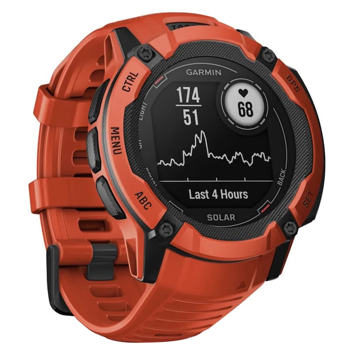 Garmin Instinct 2X Solar 50mm Unisex Smart Watch Red