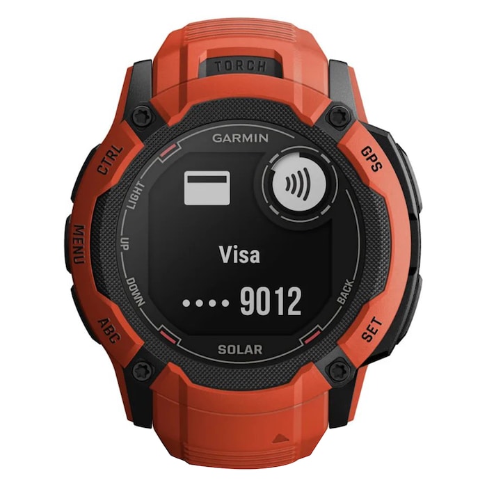 Garmin Instinct 2X Solar 50mm Unisex Smart Watch Red