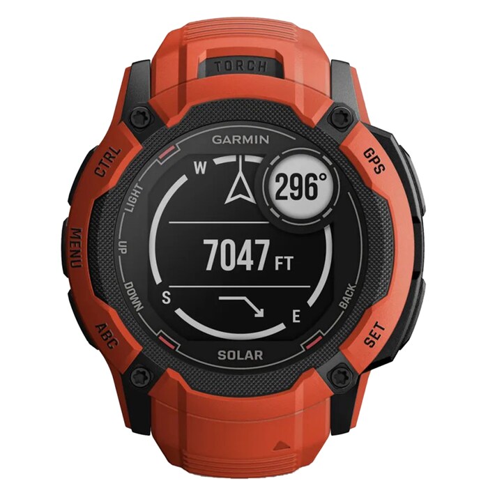 Garmin Instinct 2X Solar 50mm Unisex Smart Watch Red