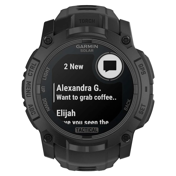 Garmin Instinct 3 Solar Tactical Edition 50mm Unisex Smart Watch Black