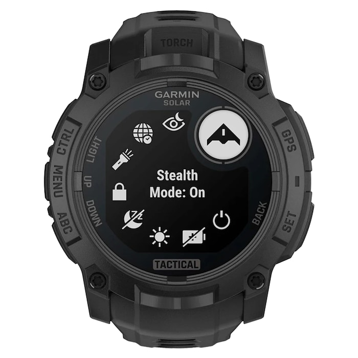 Garmin Instinct 3 Solar Tactical Edition 50mm Unisex Smart Watch Black