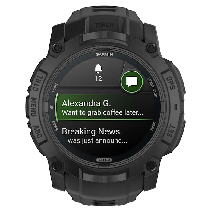 Garmin Instinct 3 AMOLED Tactical Edition 50mm Unisex Smart Watch Black