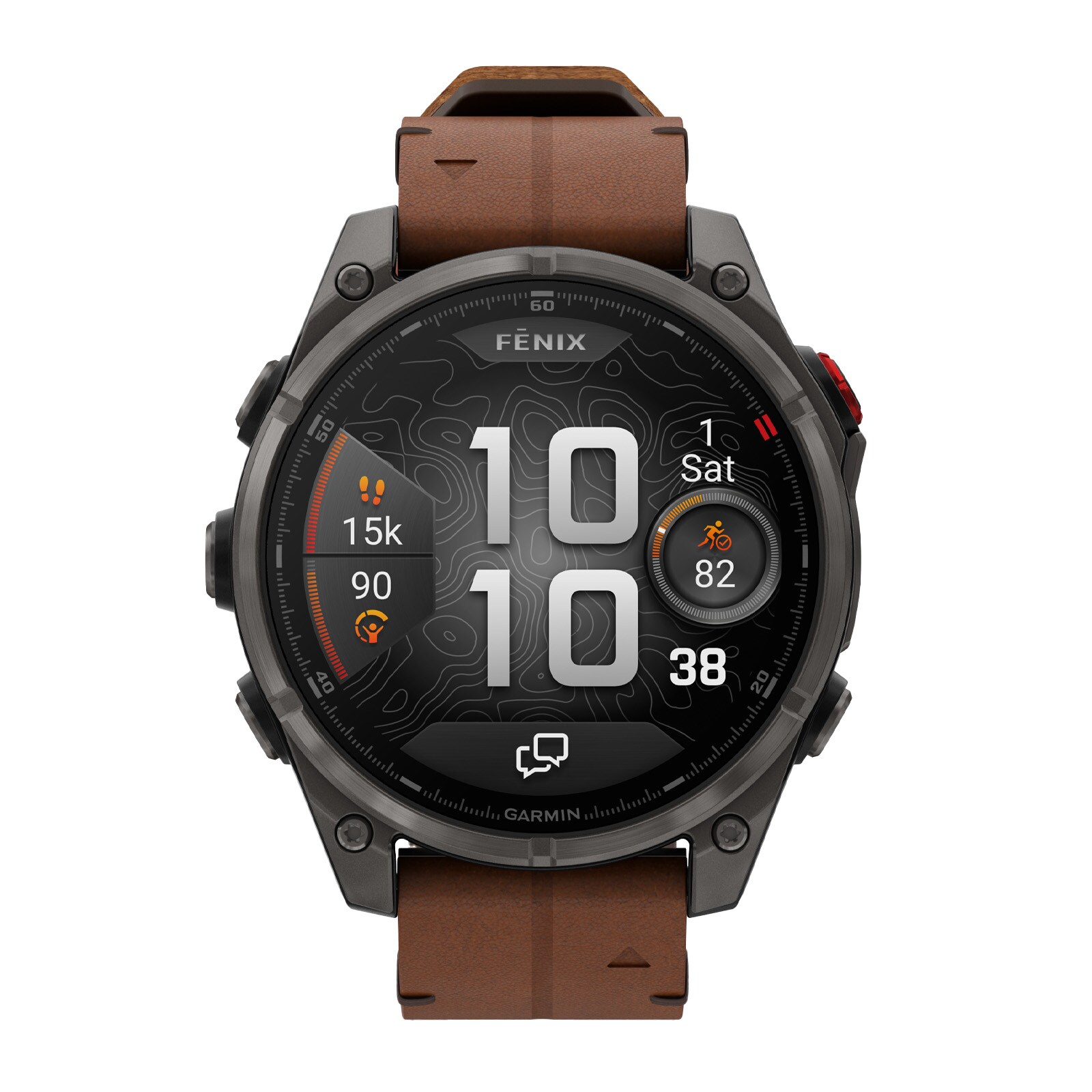 Garmin Fēnix® 8 Pro 47mm AMOLED Mens Watch Brown Strap