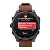 Garmin Fēnix® 8 Pro 47mm AMOLED Mens Watch Brown Strap