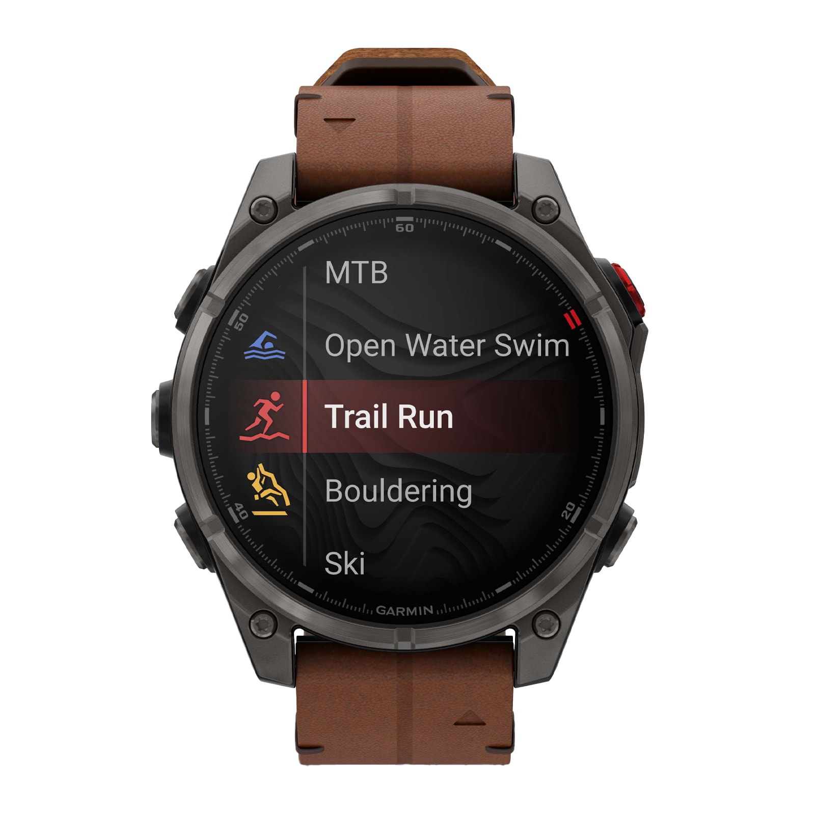 Garmin Fēnix® 8 Pro 47mm AMOLED Mens Watch Brown Strap Garmin Fēnix® 8 Pro 47mm AMOLED Mens Watch Brown Strap