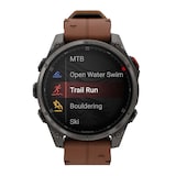 Garmin Fēnix® 8 Pro 47mm AMOLED Mens Watch Brown Strap