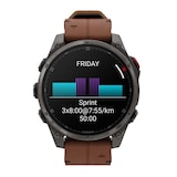 Garmin Fēnix® 8 Pro 47mm AMOLED Mens Watch Brown Strap