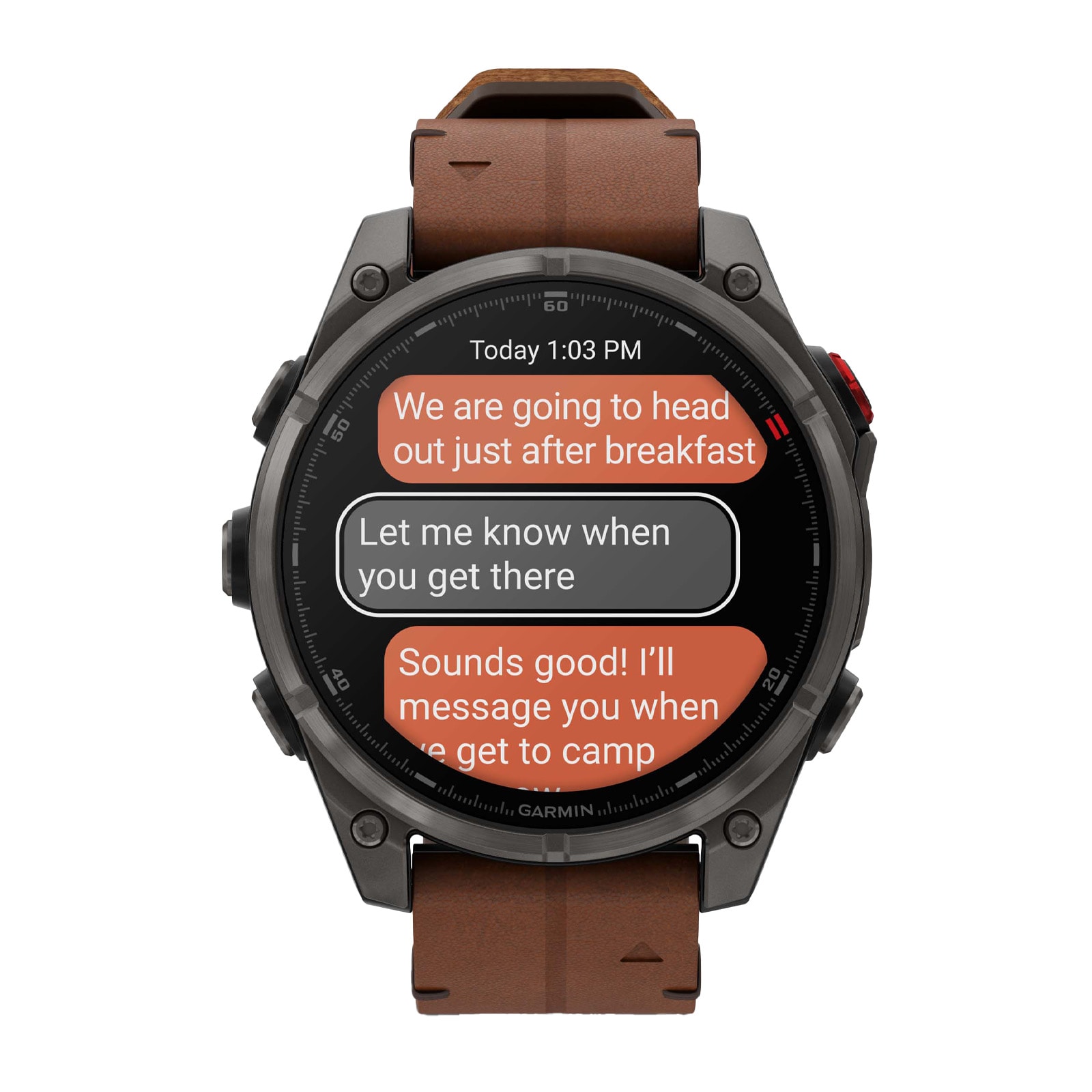 Garmin Fēnix® 8 Pro 47mm AMOLED Mens Watch Brown Strap 010-03198