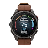 Garmin Fēnix® 8 Pro 47mm AMOLED Mens Watch Brown Strap