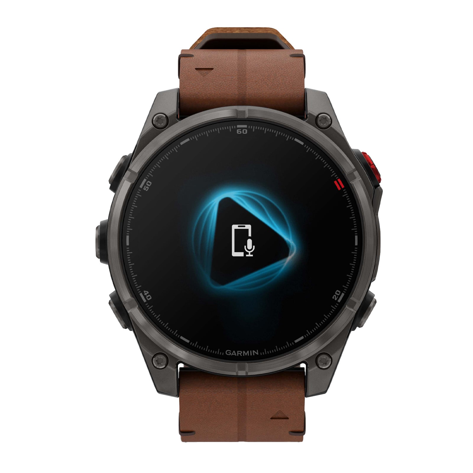 Garmin Fēnix® 8 Pro 47mm AMOLED Mens Watch Brown Strap Garmin Fēnix® 8 Pro 47mm AMOLED Mens Watch Brown Strap