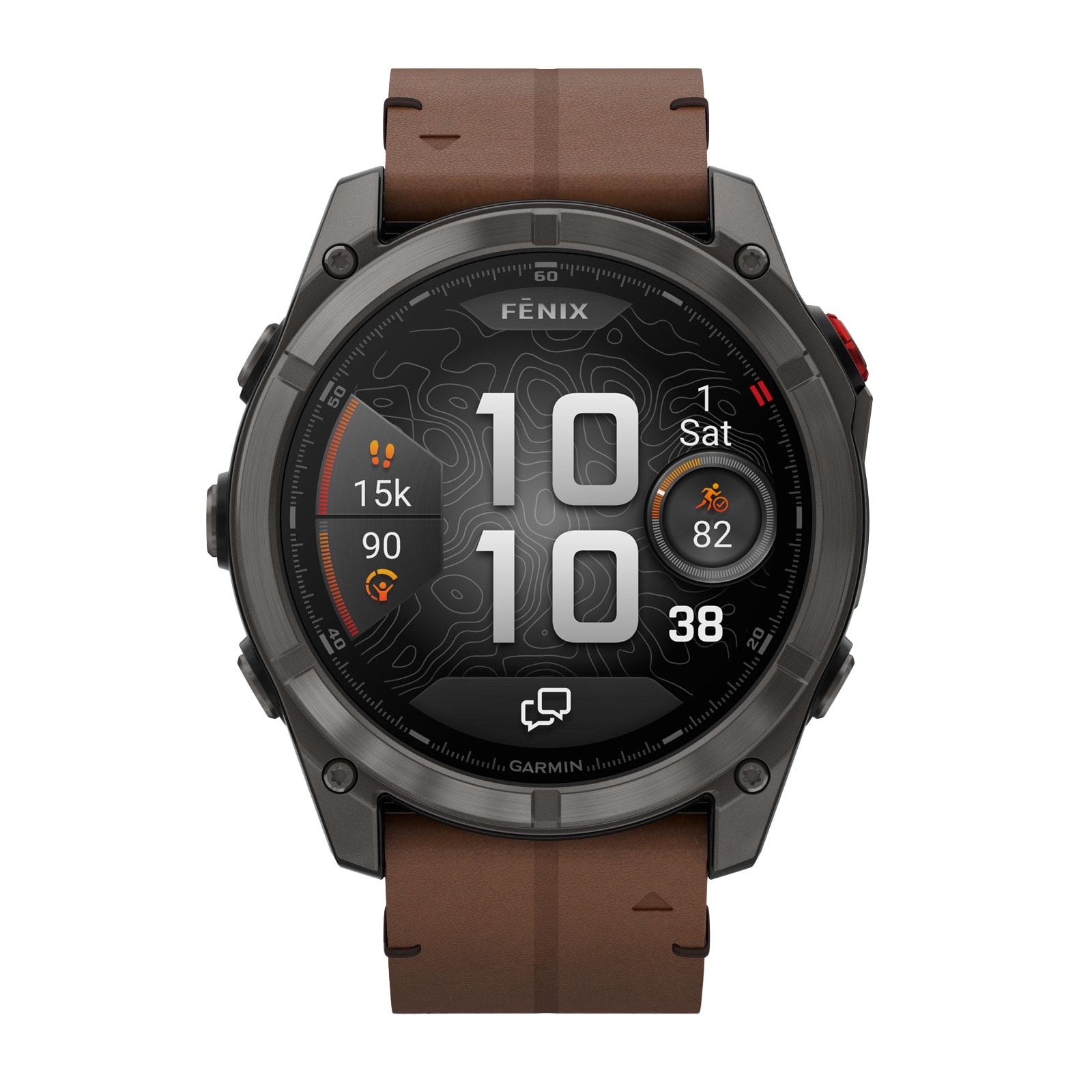 Garmin Fēnix® 8 Pro 51mm AMOLED Mens Watch Brown Strap Garmin Fēnix® 8 Pro 51mm AMOLED Mens Watch Brown Strap