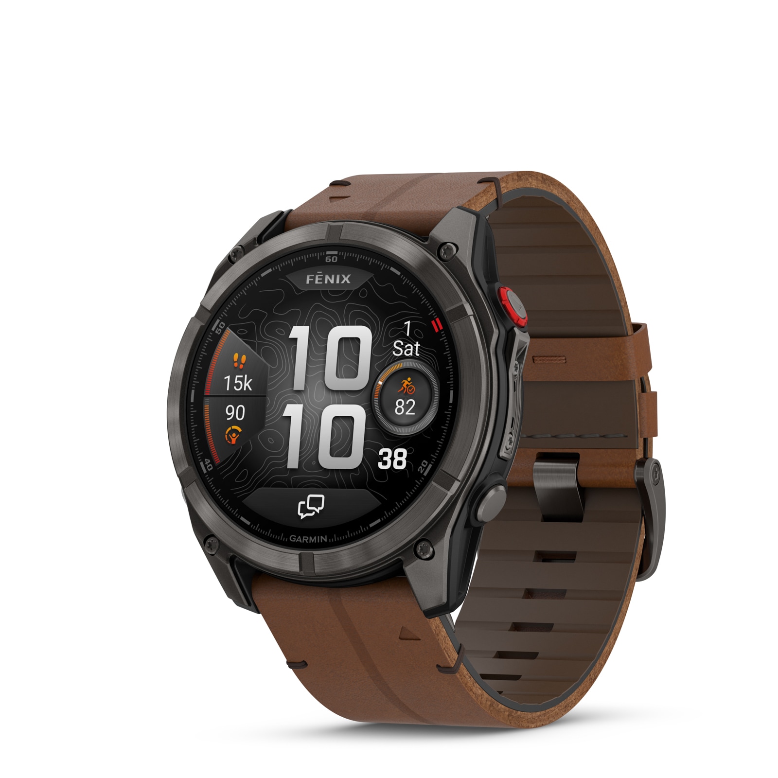 Garmin Fēnix® 8 Pro 51mm AMOLED Mens Watch Brown Strap Garmin Fēnix® 8 Pro 51mm AMOLED Mens Watch Brown Strap
