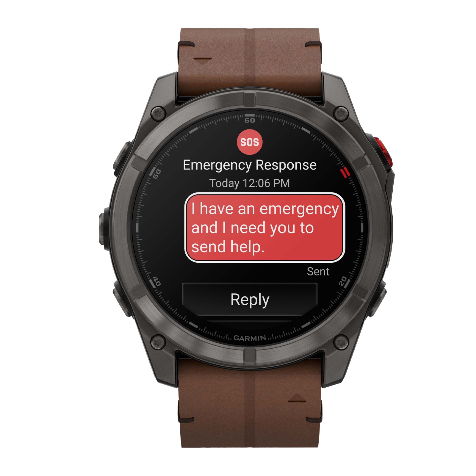 Garmin Fēnix® 8 Pro 51mm AMOLED Mens Watch Brown Strap Garmin Fēnix® 8 Pro 51mm AMOLED Mens Watch Brown Strap