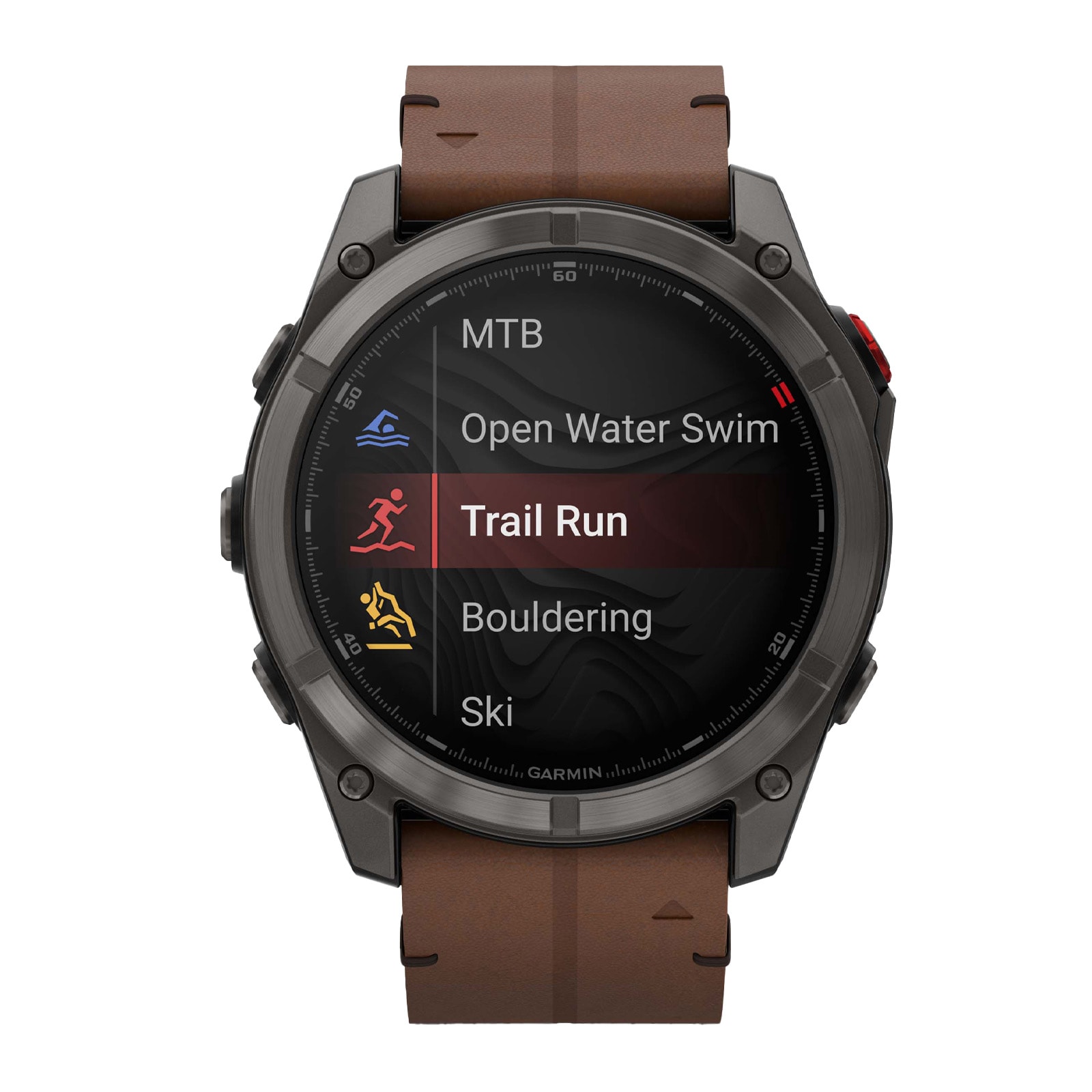 Garmin Fēnix® 8 Pro 51mm AMOLED Mens Watch Brown Strap Garmin Fēnix® 8 Pro 51mm AMOLED Mens Watch Brown Strap
