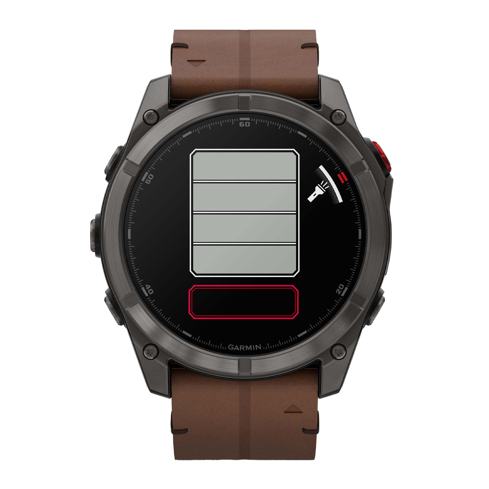 Garmin Fēnix® 8 Pro 51mm AMOLED Mens Watch Brown Strap Garmin Fēnix® 8 Pro 51mm AMOLED Mens Watch Brown Strap