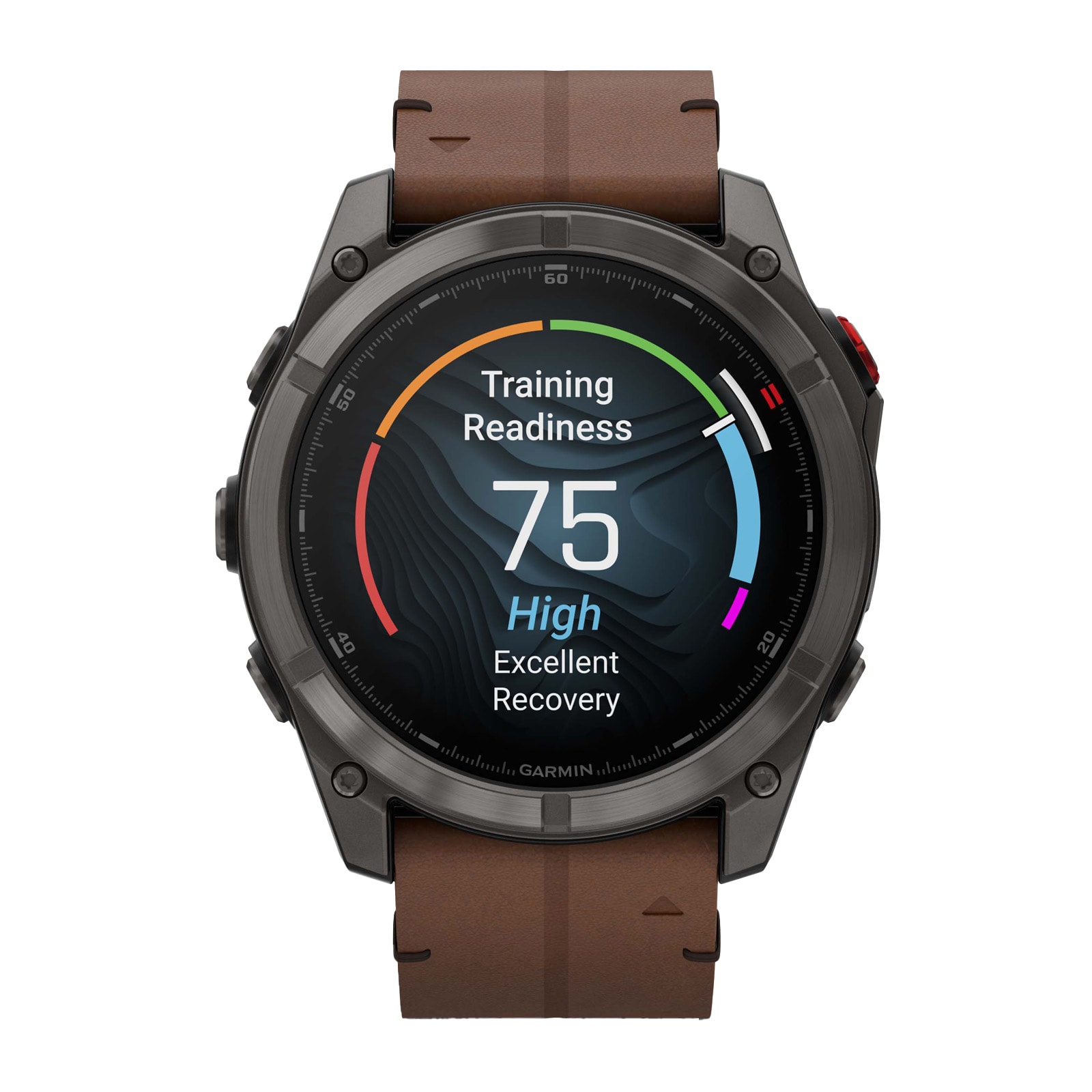 Garmin Fēnix® 8 Pro 51mm AMOLED Mens Watch Brown Strap Garmin Fēnix® 8 Pro 51mm AMOLED Mens Watch Brown Strap