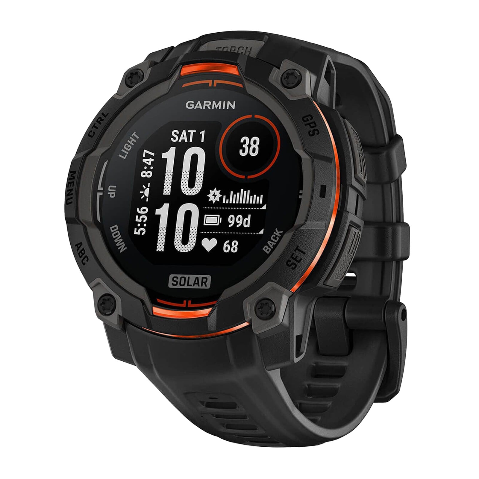 Garmin Instinct 3 Solar 45mm Unisex Watch Black Garmin Instinct 3 Solar 45mm Unisex Watch Black