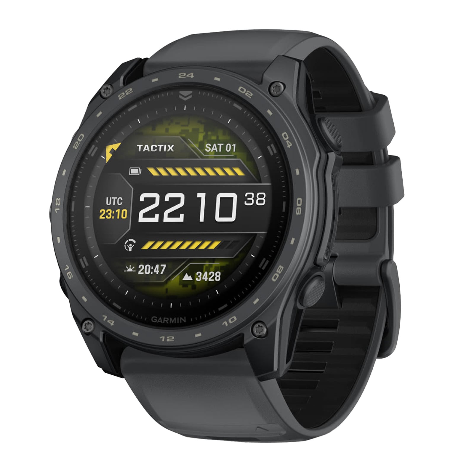 Garmin Tactix 8 Cerakote 51mm AMOLED Mens Watch Black Silicone Strap Garmin Tactix 8 Cerakote 51mm AMOLED Mens Watch Black Silicone Strap