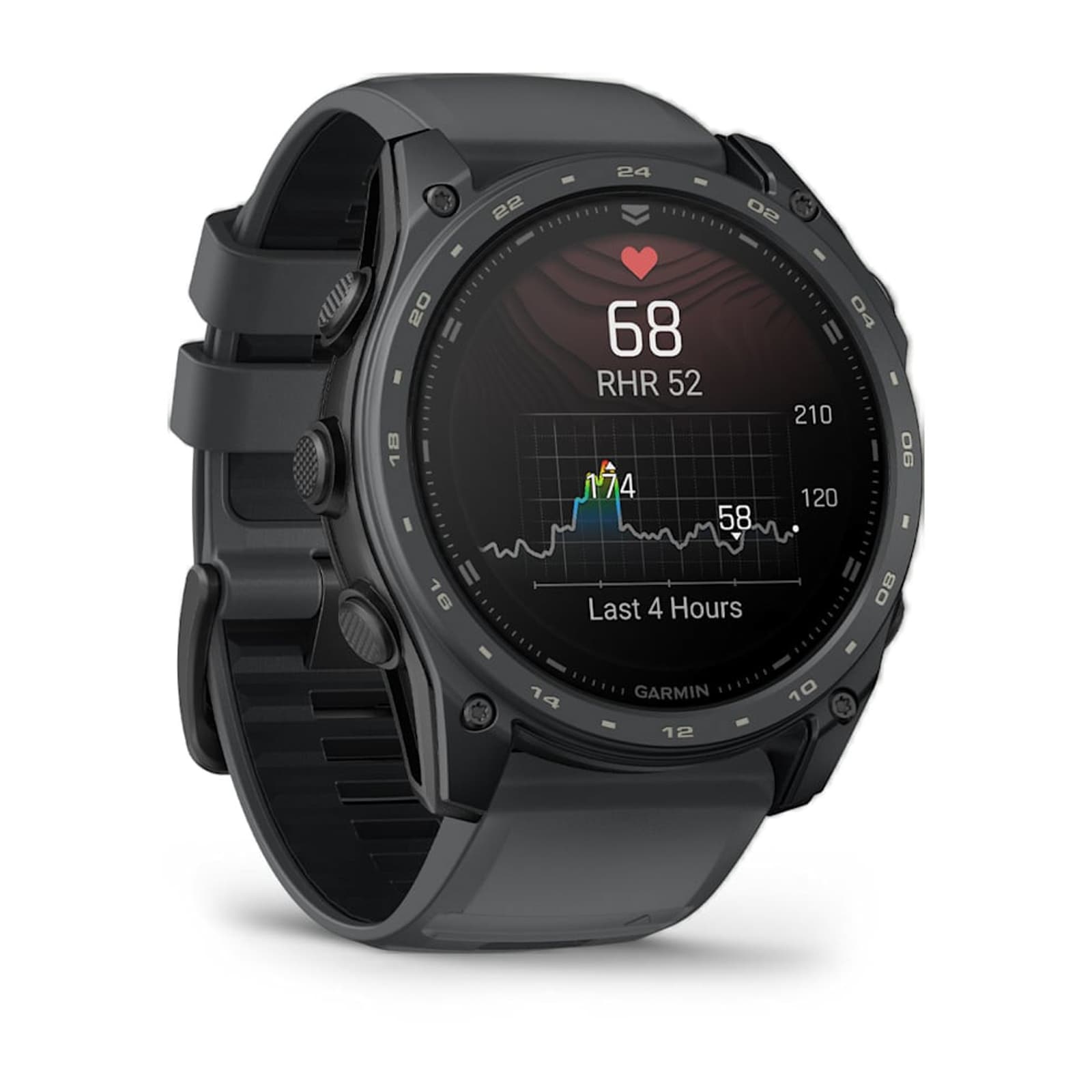 Garmin Tactix 8 Cerakote 51mm AMOLED Mens Watch Black Silicone Strap Garmin Tactix 8 Cerakote 51mm AMOLED Mens Watch Black Silicone Strap