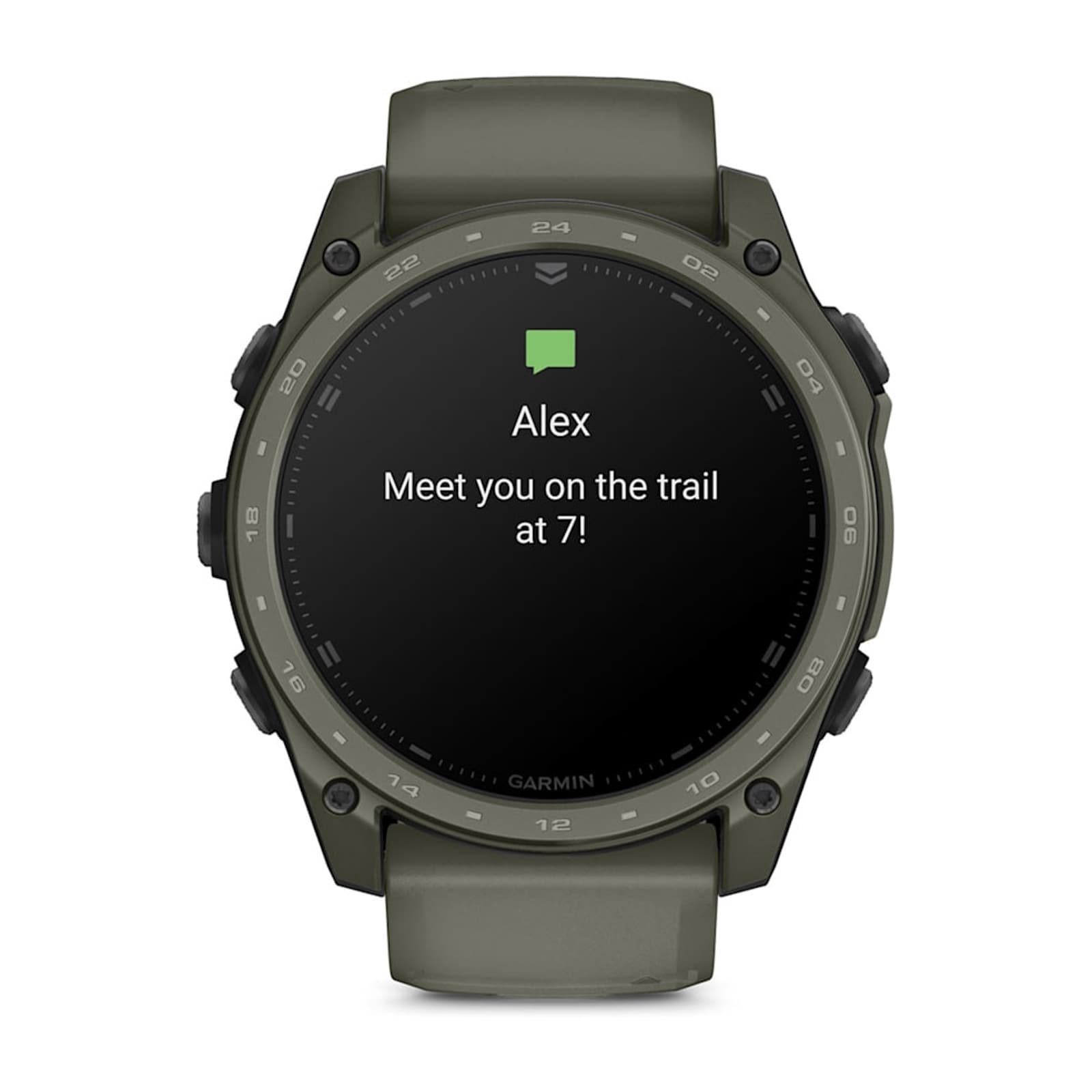 Garmin Tactix 8 Cerakote 51mm AMOLED Mens Watch Olive Silicone Strap
