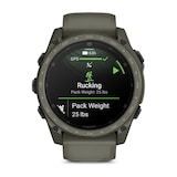 Garmin Tactix 8 Cerakote 51mm AMOLED Mens Watch Olive Silicone Strap